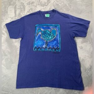 Hanes Navy Graphic Tee
